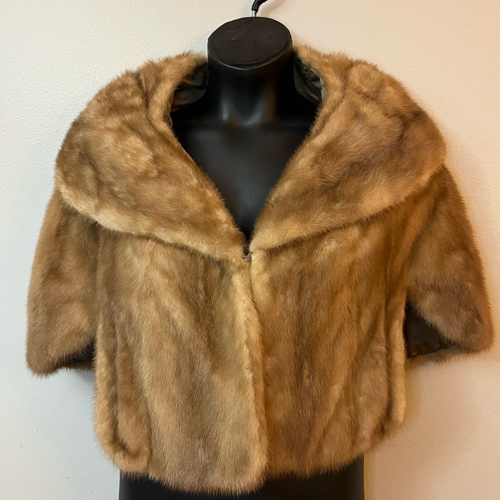 Mink Shawl with Large Shawl Collar